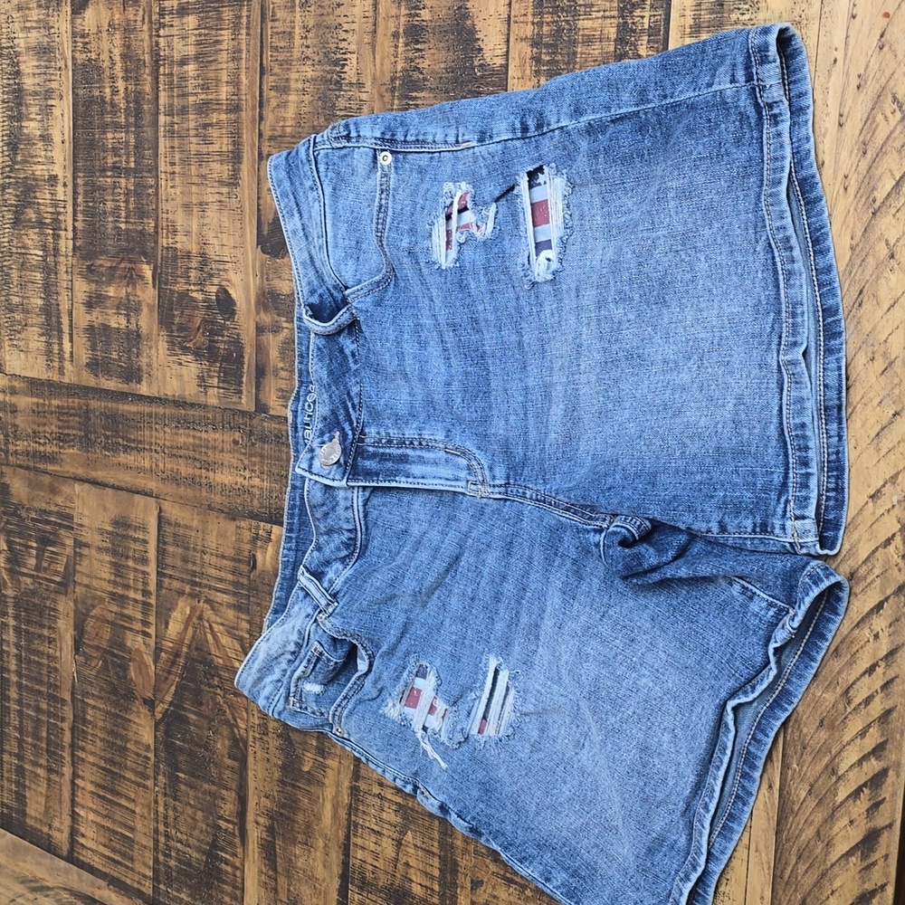 Womens Maurice's blue denim shorts size 16